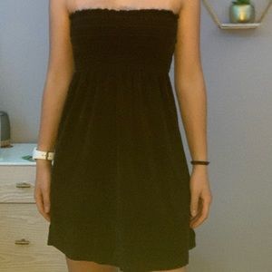 US S juicy couture black velvet midi column dress